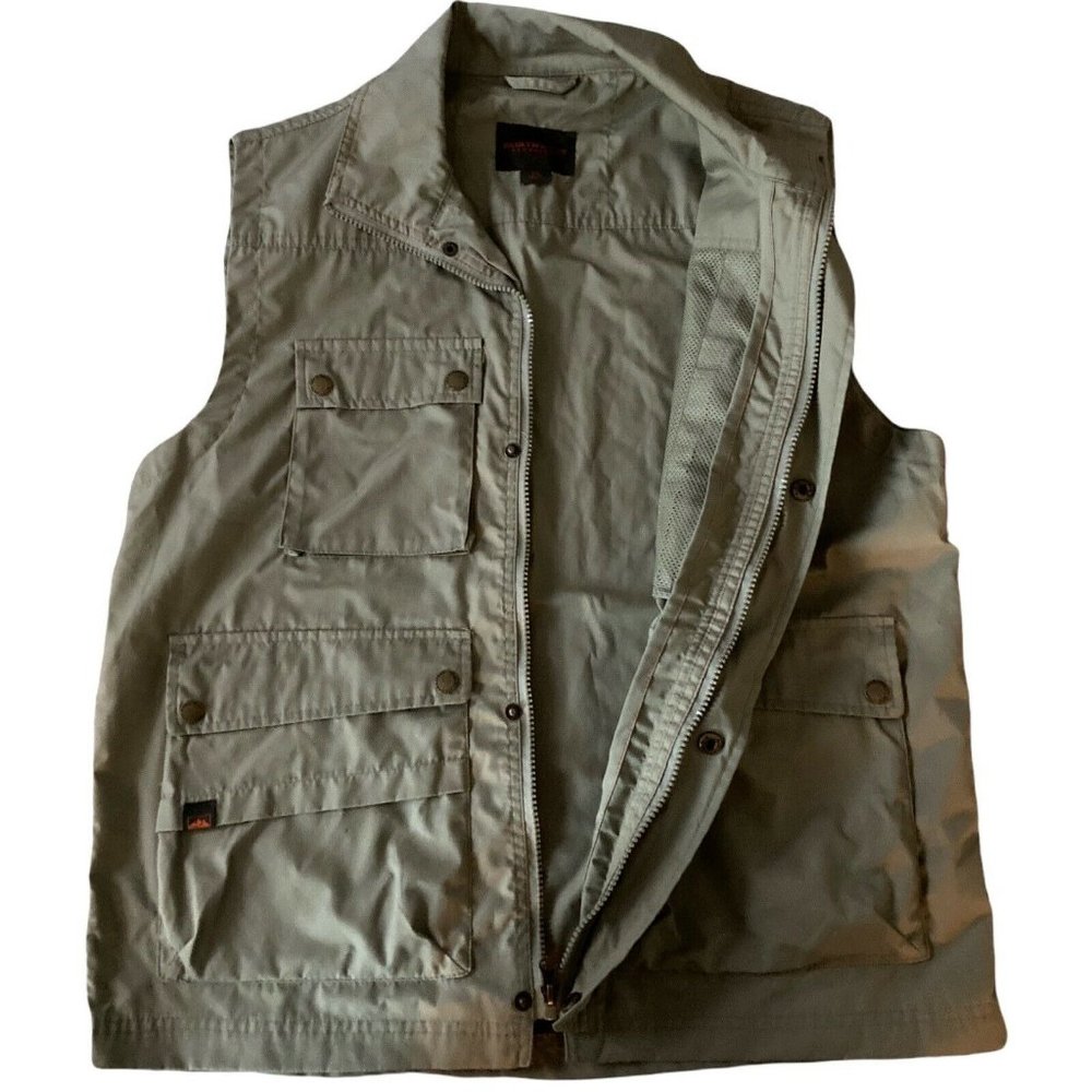 Northwest Territory Vest Mens Small Olive Full Zip Hiking Fishing Outdoors Camp - Picture 3 of 12